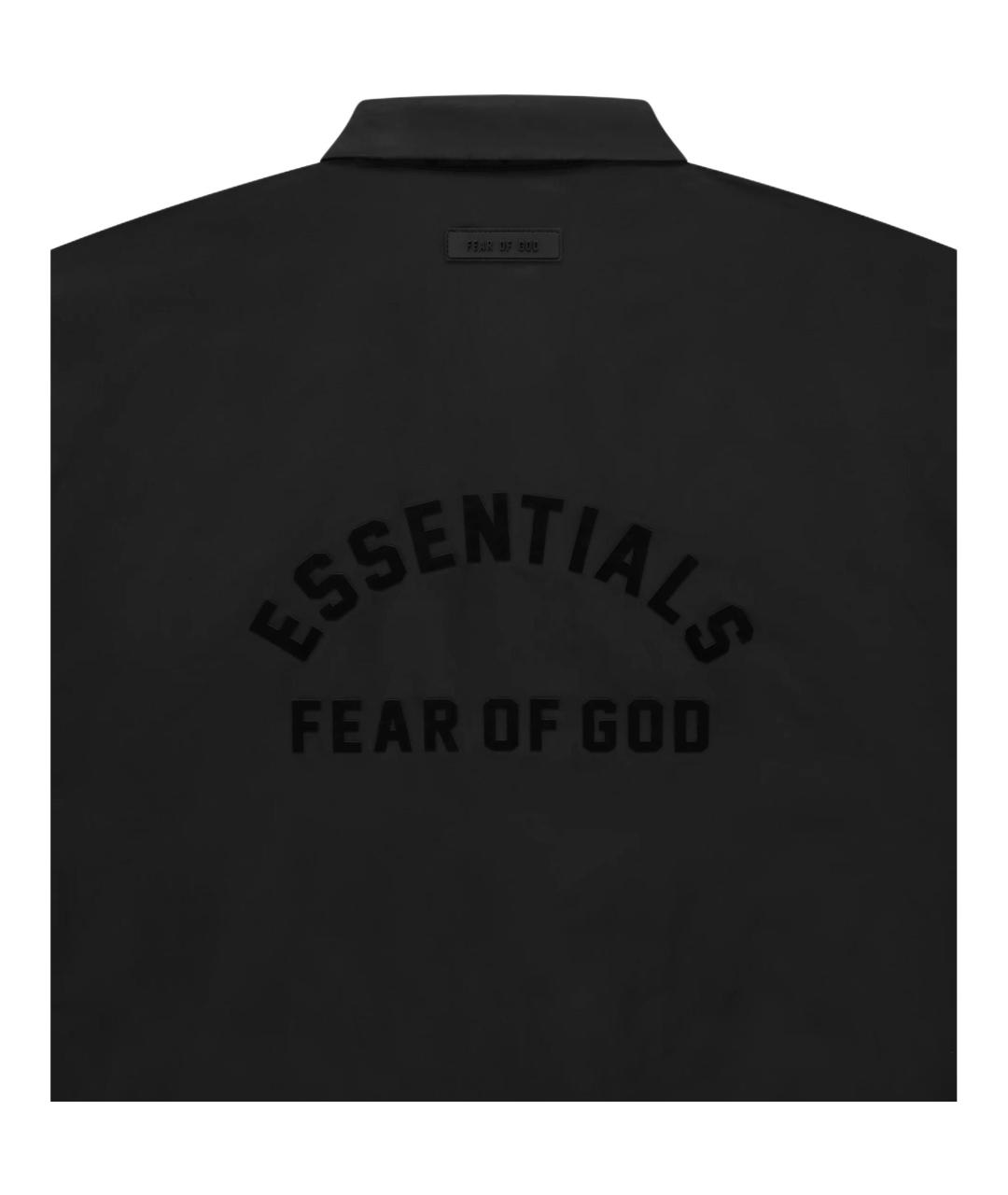 FEAR OF GOD ESSENTIALS Черная хлопковая куртка, фото 4