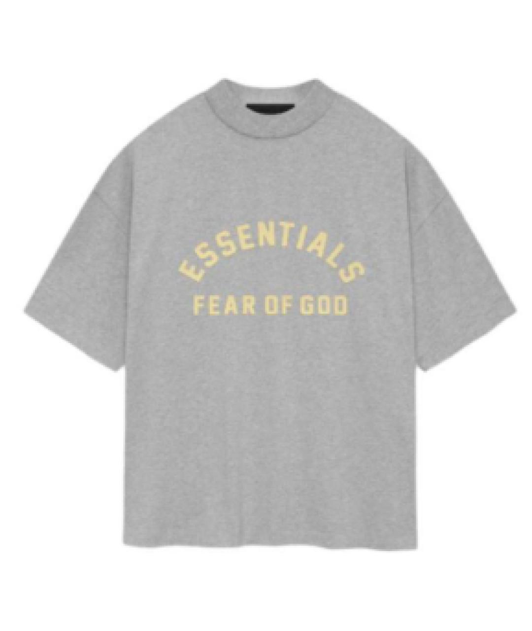 FEAR OF GOD ESSENTIALS Серая хлопковая футболка, фото 1