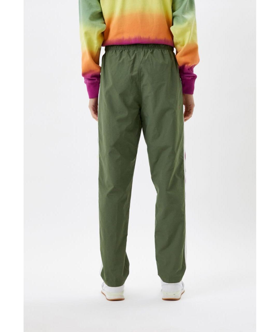 POLO RALPH LAUREN Зеленые полиэстеровые прямые брюки, фото 5