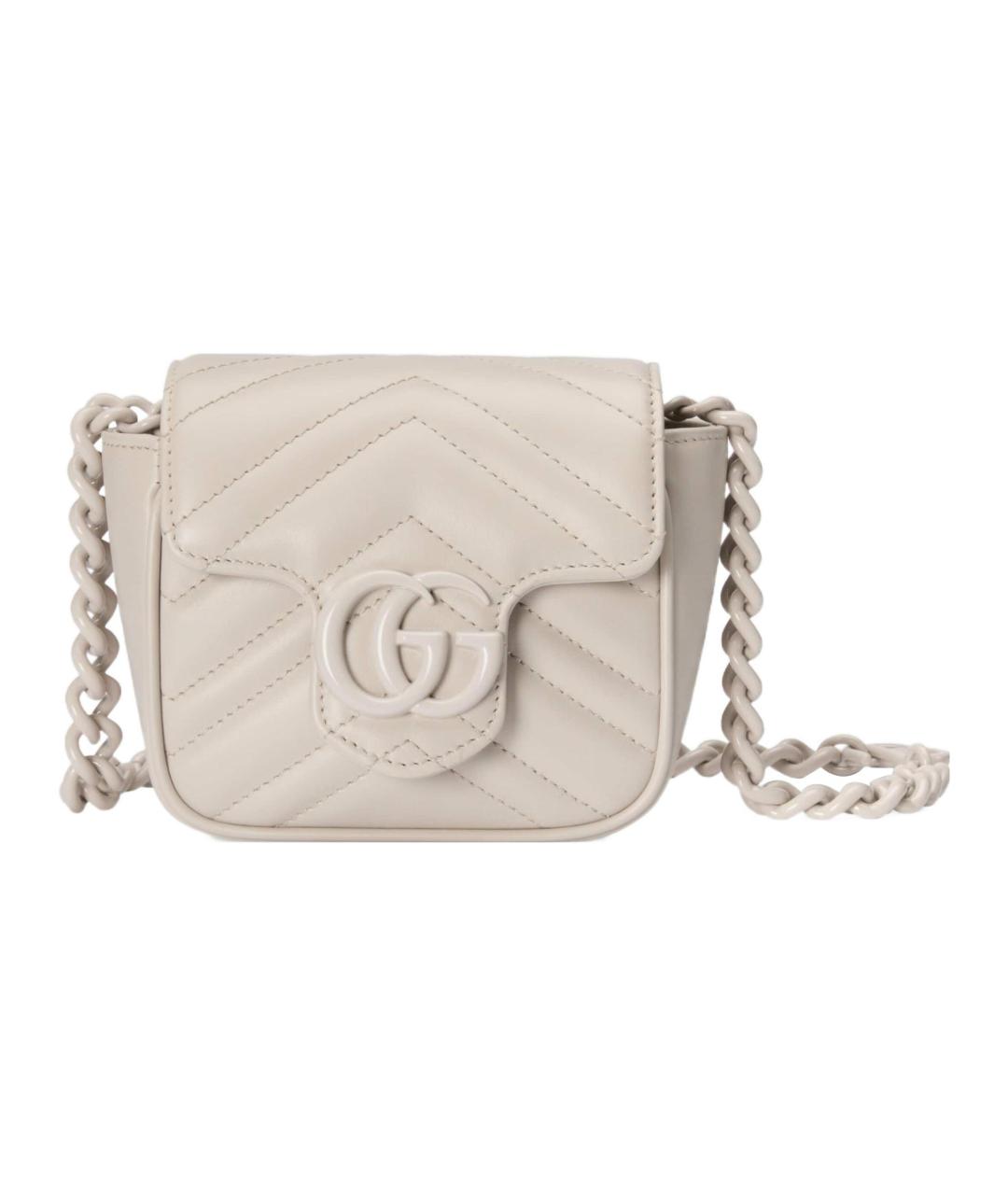 GUCCI Белая кожаная сумка через плечо, фото 1