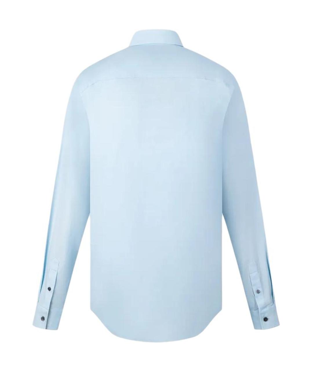 BURBERRY Голубая хлопковая кэжуал рубашка, фото 3
