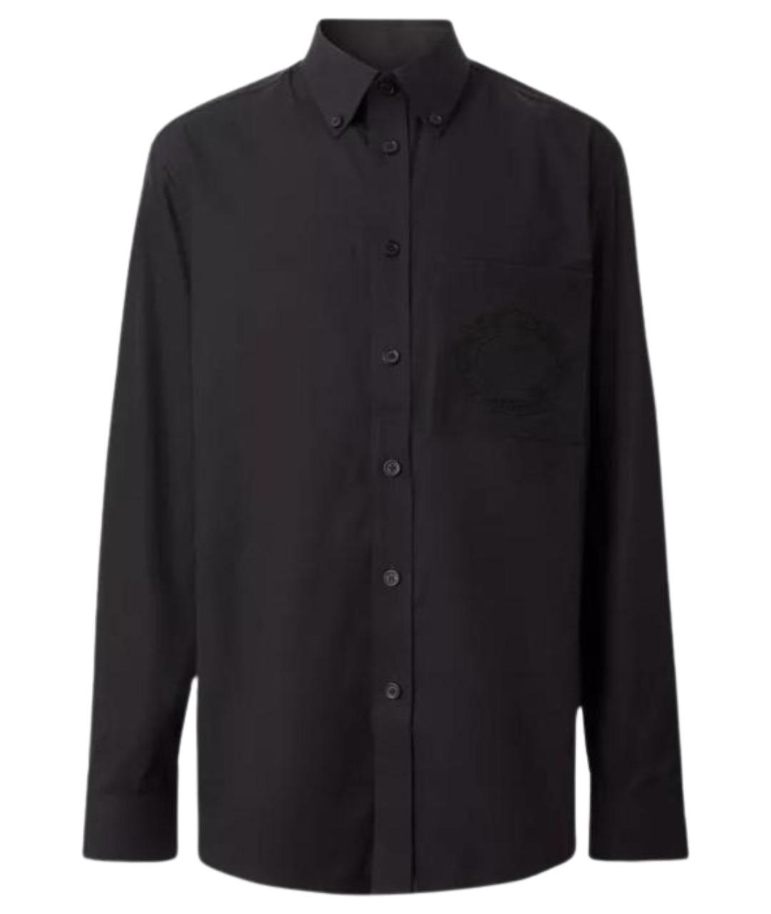 BURBERRY Черная хлопковая классическая рубашка, фото 1