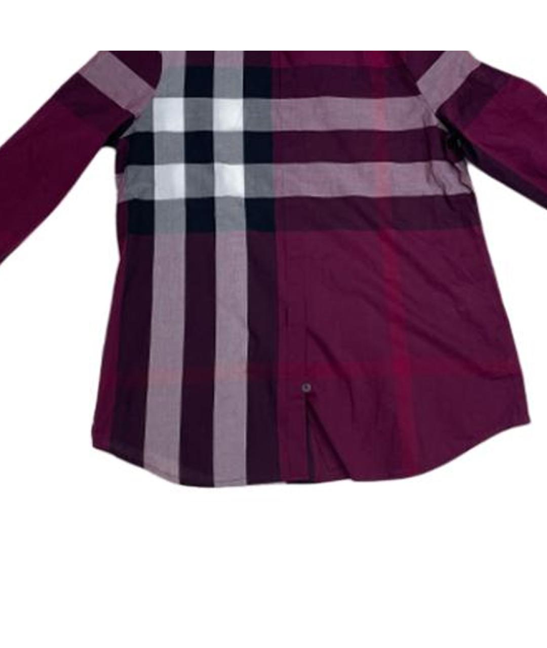 BURBERRY Фуксия хлопковая кэжуал рубашка, фото 4