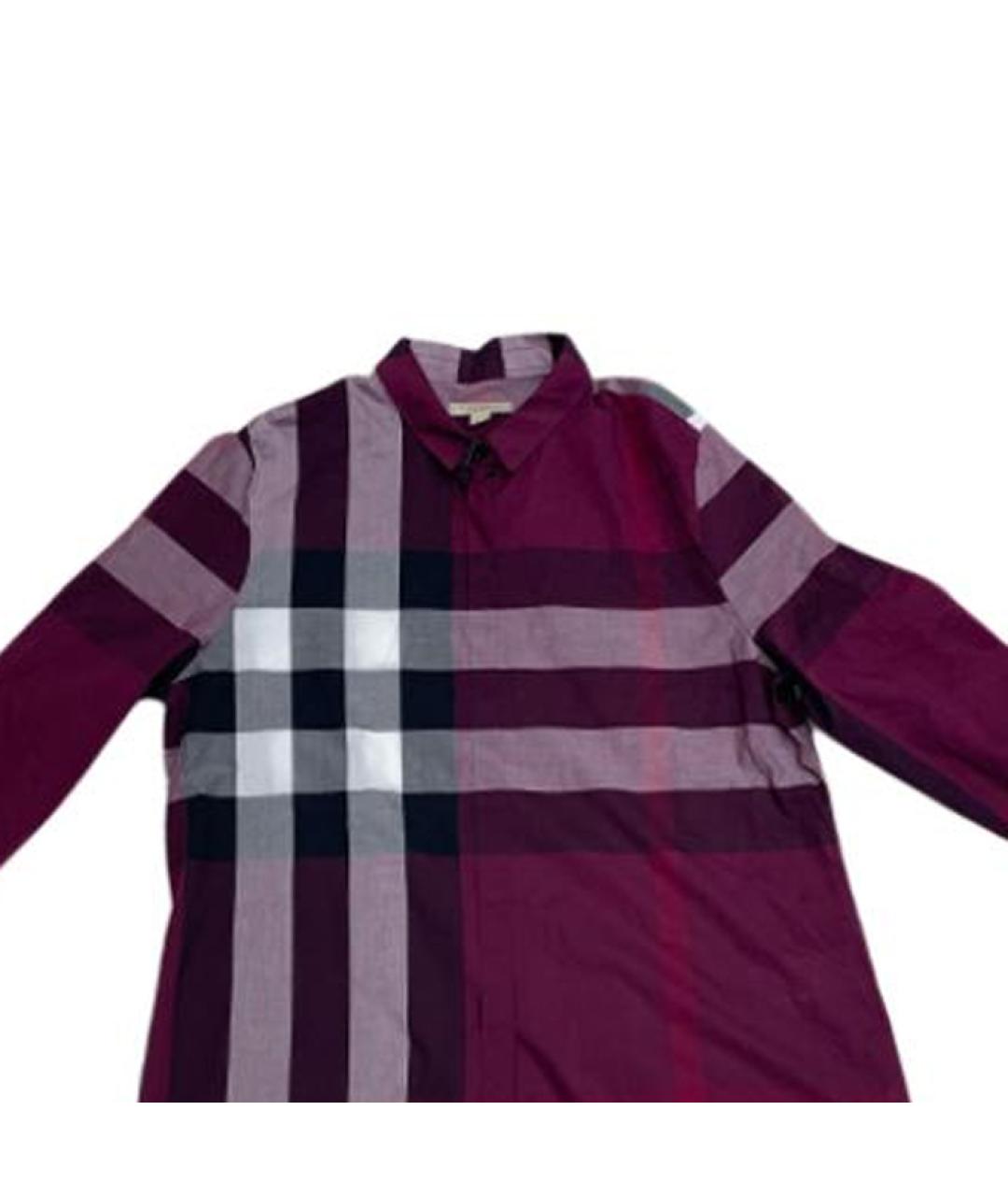 BURBERRY Фуксия хлопковая кэжуал рубашка, фото 2