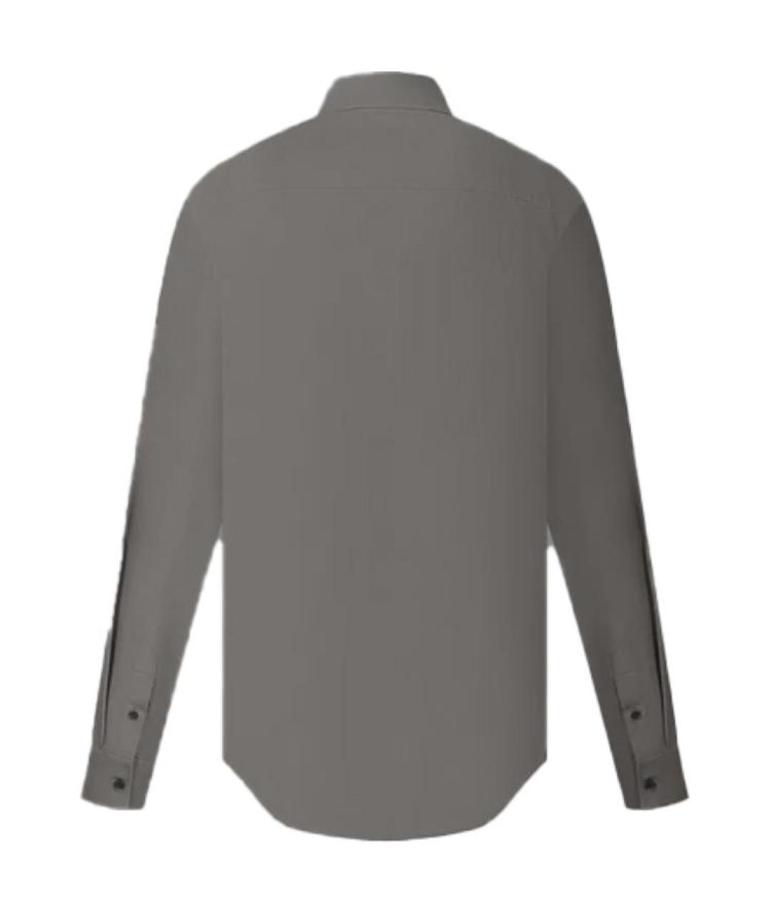 BURBERRY Серая хлопковая кэжуал рубашка, фото 3