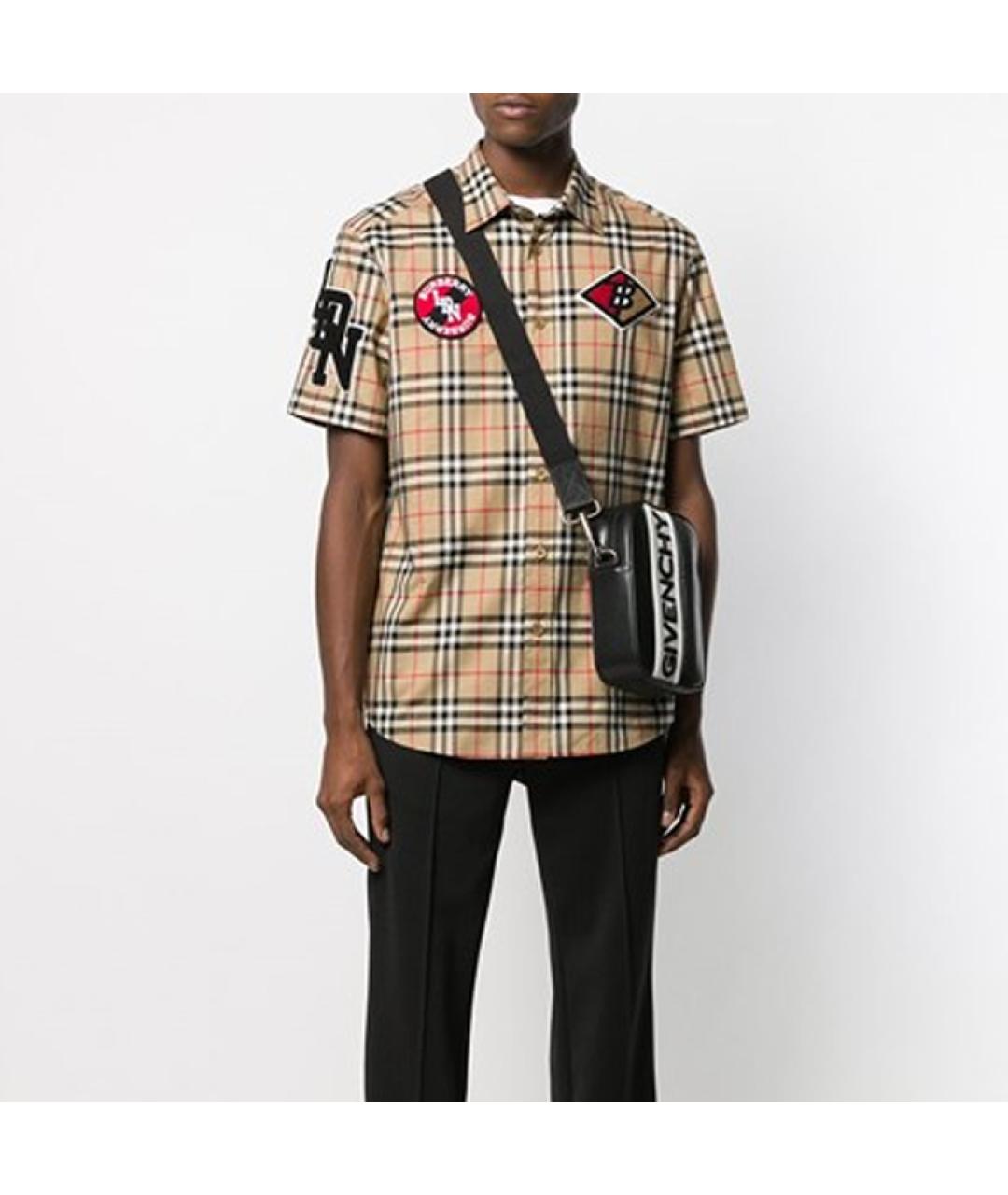 BURBERRY Коричневая хлопковая кэжуал рубашка, фото 4