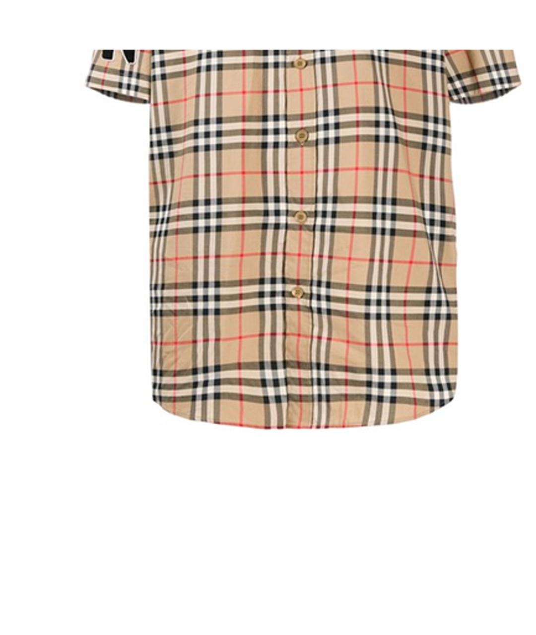 BURBERRY Коричневая хлопковая кэжуал рубашка, фото 5