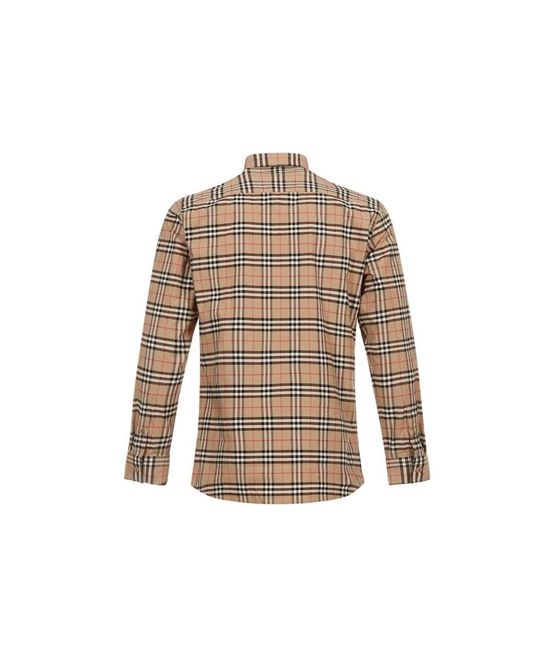 BURBERRY Бежевая хлопковая кэжуал рубашка, фото 2