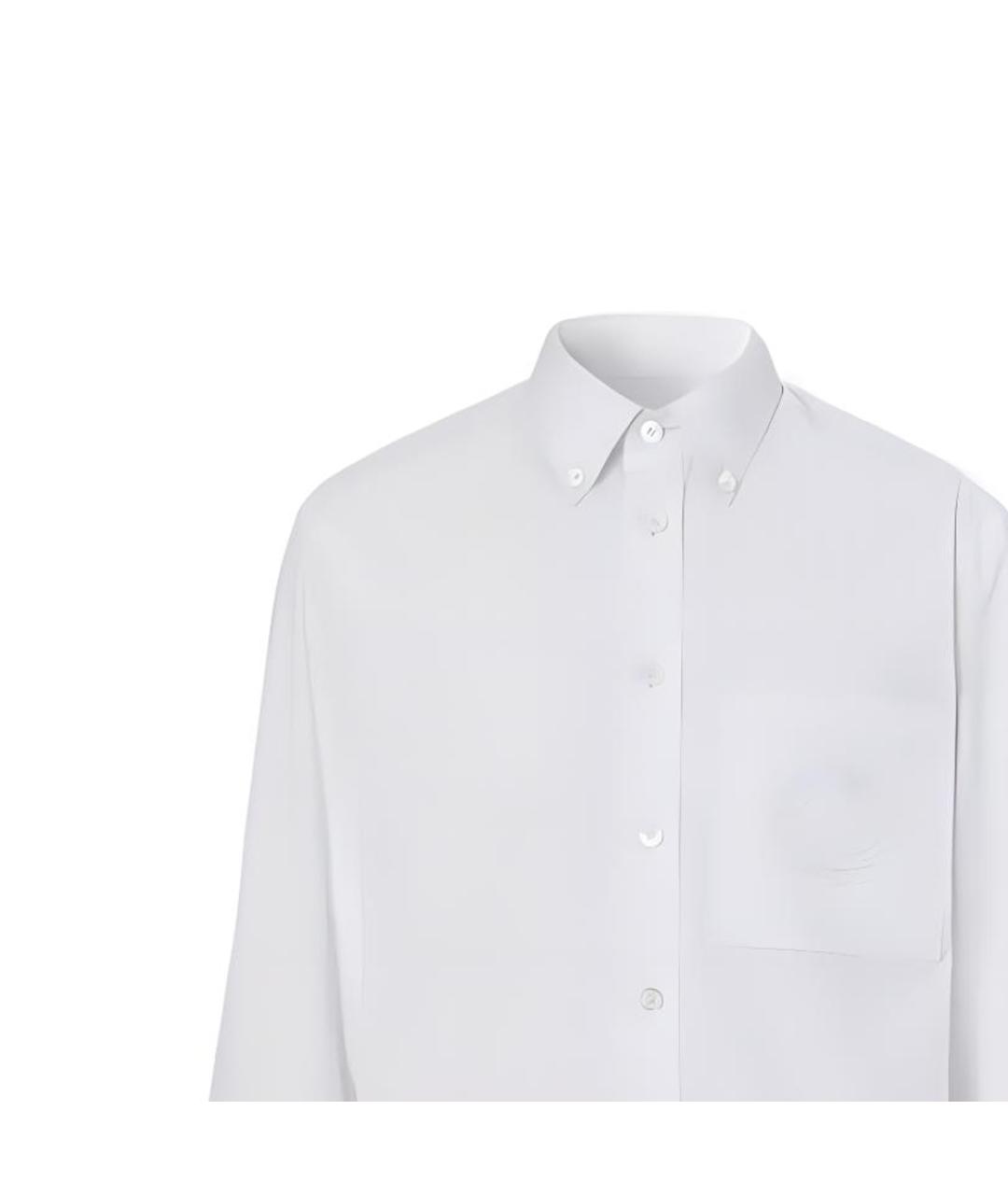 BURBERRY Белая хлопковая классическая рубашка, фото 4