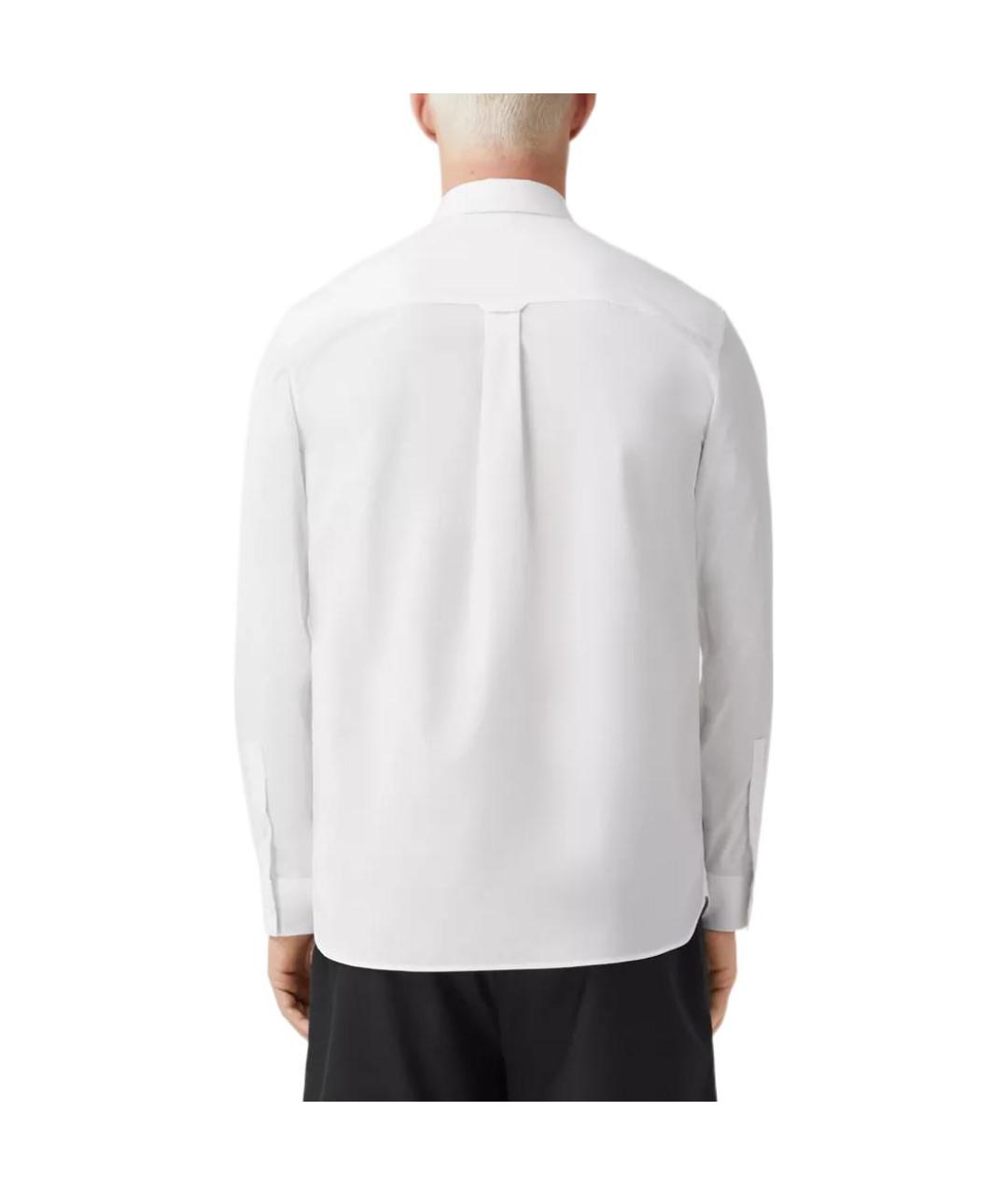 BURBERRY Белая хлопковая классическая рубашка, фото 2