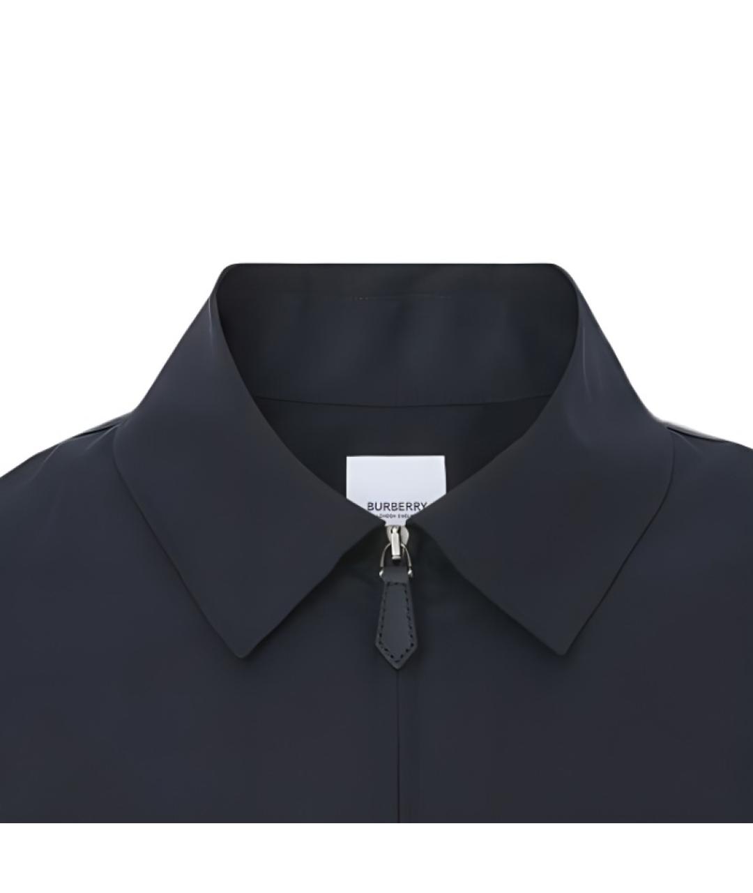 BURBERRY Темно-синяя хлопковая куртка, фото 3