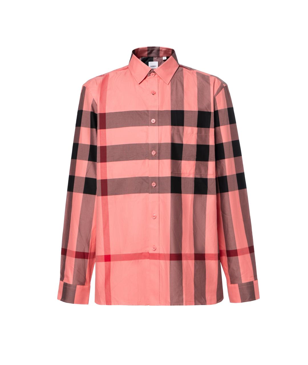 BURBERRY Розовая хлопковая кэжуал рубашка, фото 1