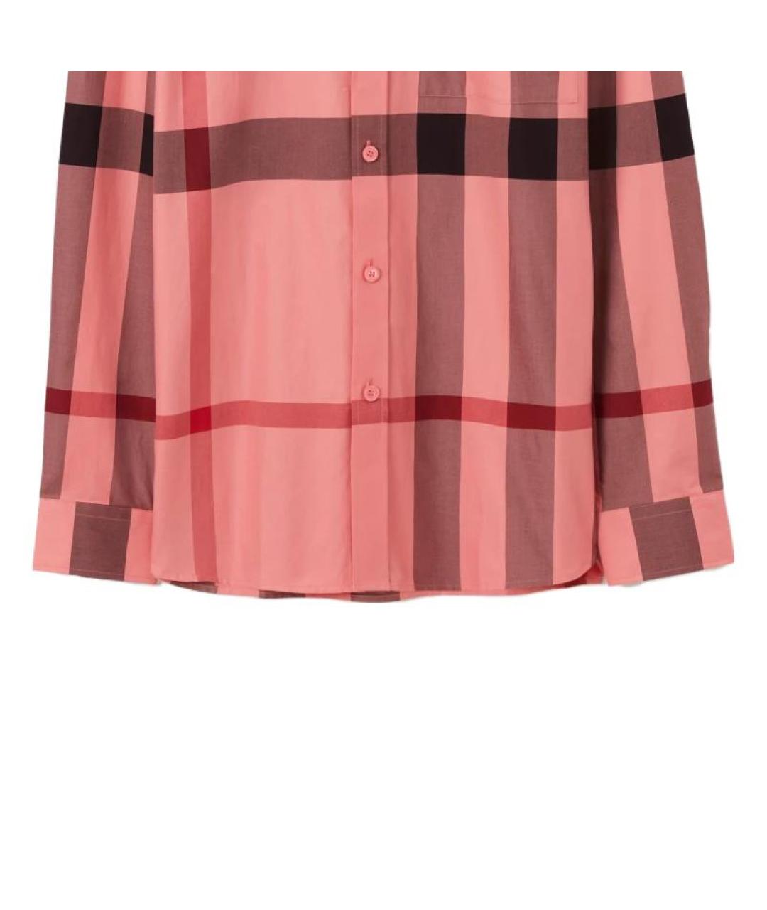 BURBERRY Розовая хлопковая кэжуал рубашка, фото 3