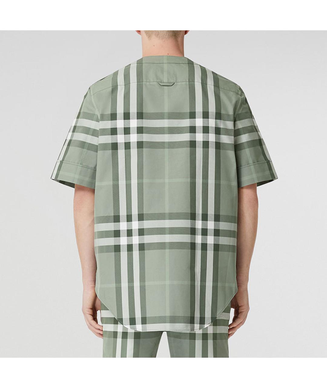 BURBERRY Салатовая хлопковая кэжуал рубашка, фото 4