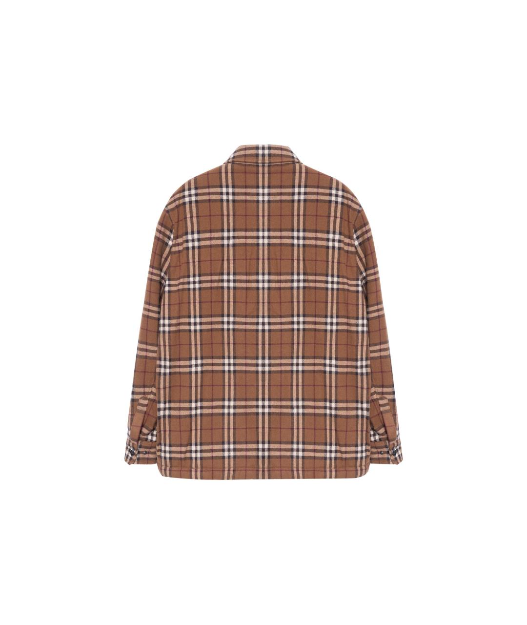 BURBERRY Коричневая хлопковая кэжуал рубашка, фото 2