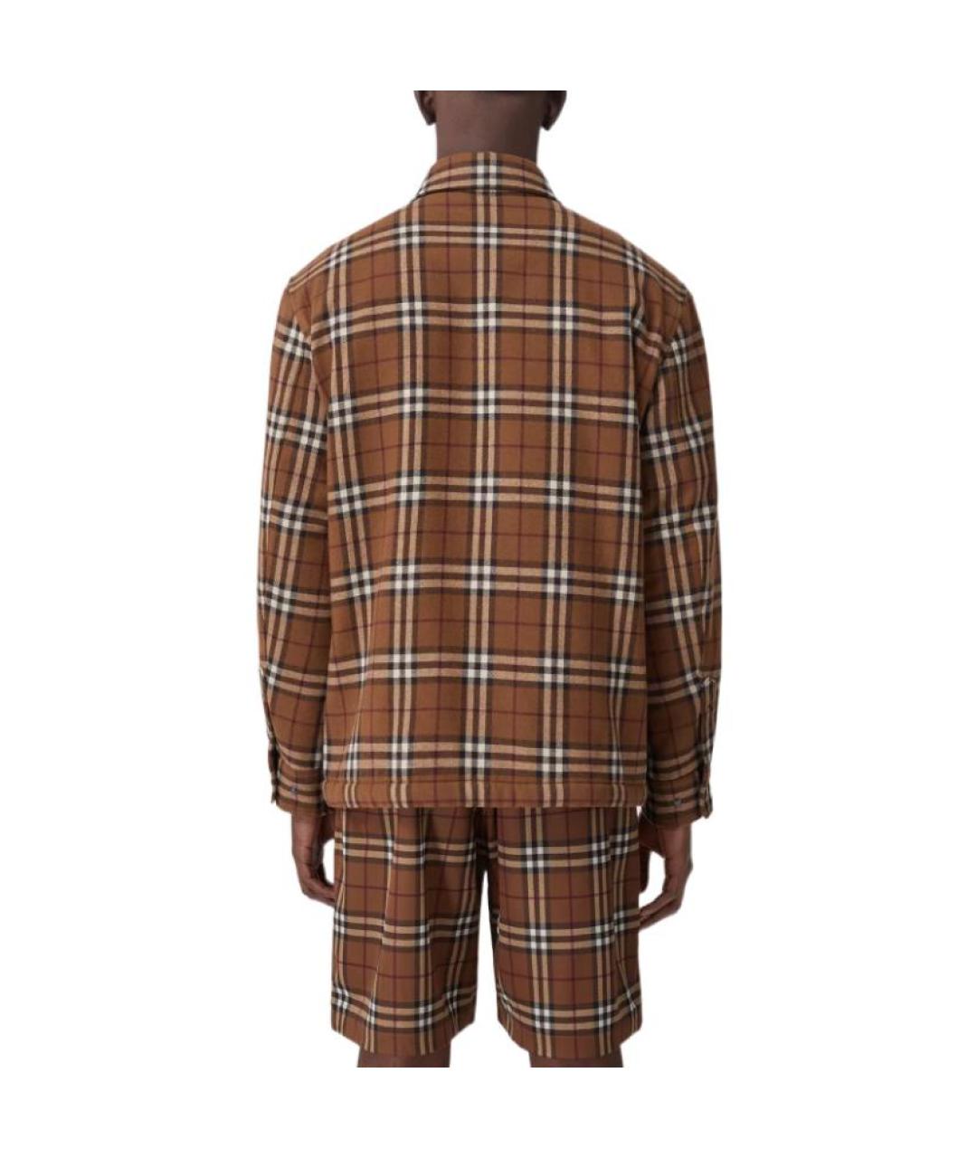 BURBERRY Коричневая хлопковая кэжуал рубашка, фото 4