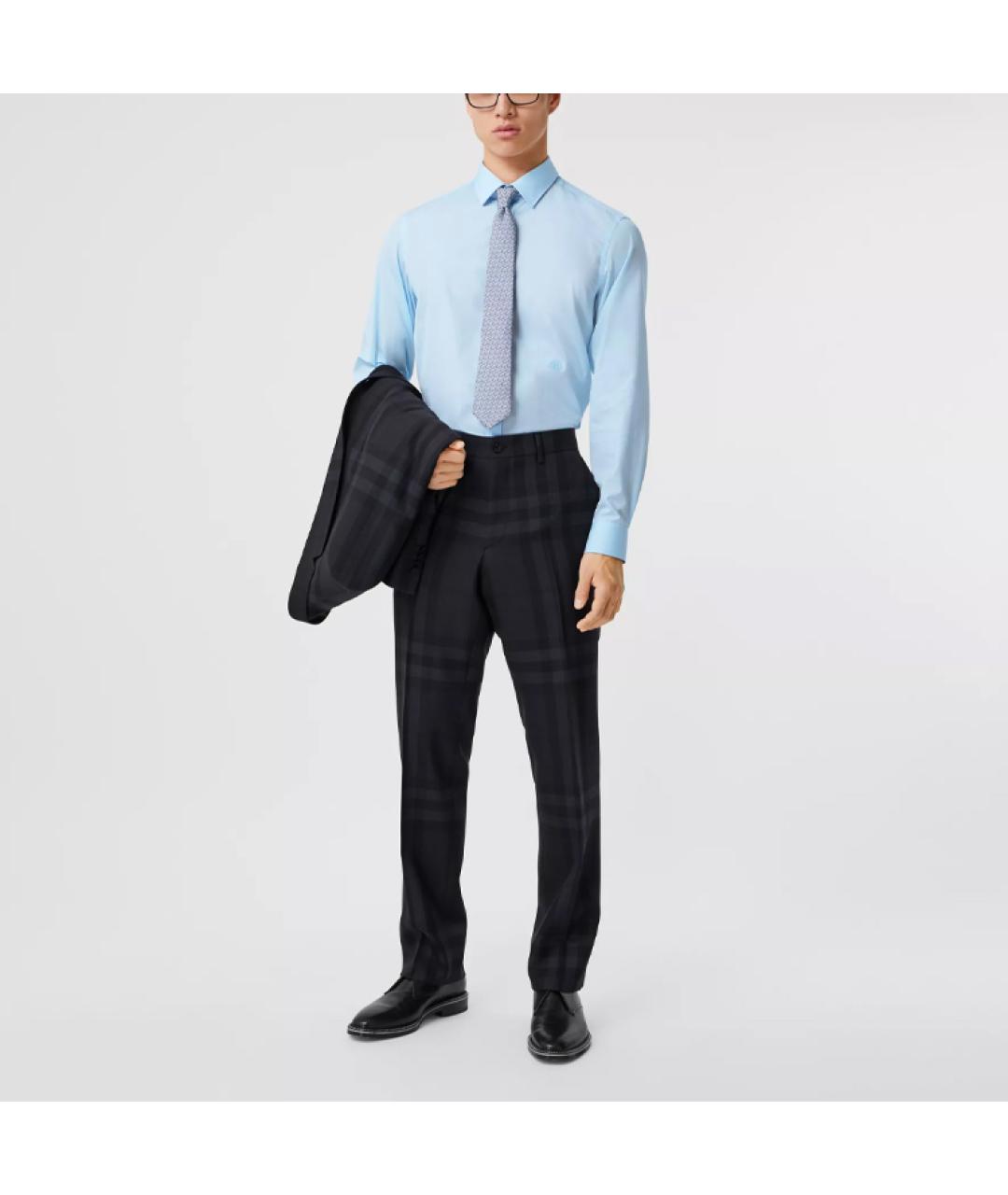 BURBERRY Голубая классическая рубашка, фото 2