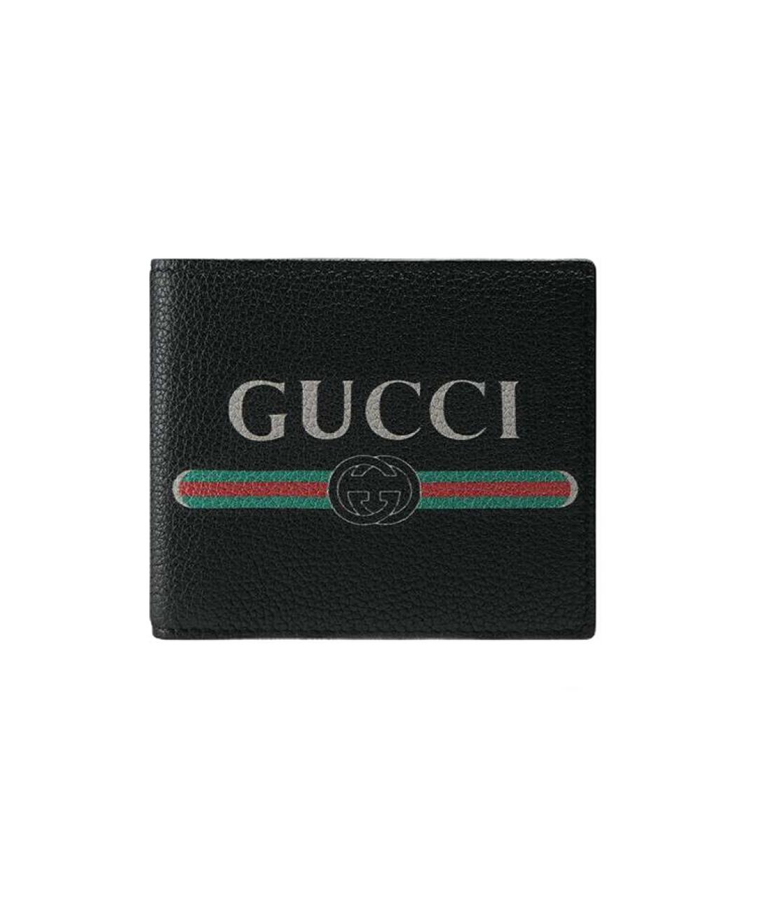 GUCCI Черный кожаный кошелек, фото 1