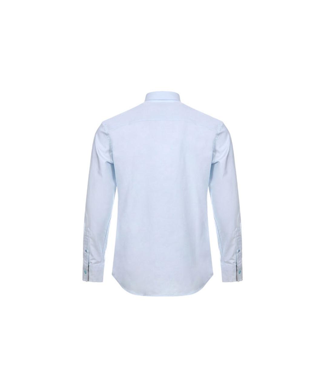 BURBERRY Голубая хлопковая классическая рубашка, фото 2