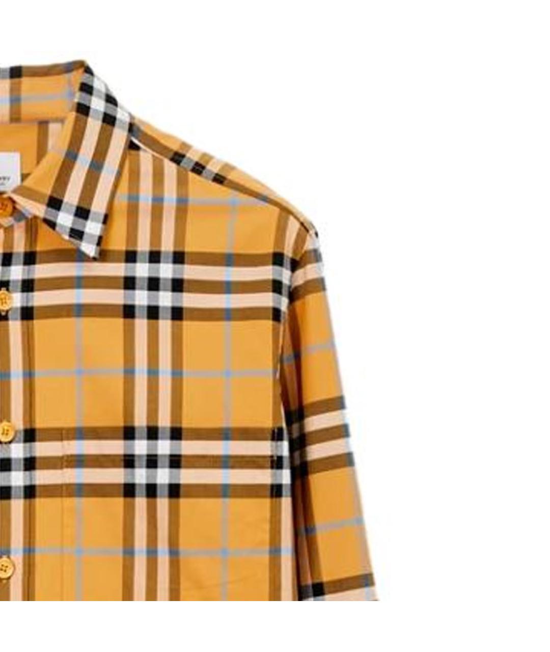 BURBERRY Оранжевая хлопковая кэжуал рубашка, фото 5