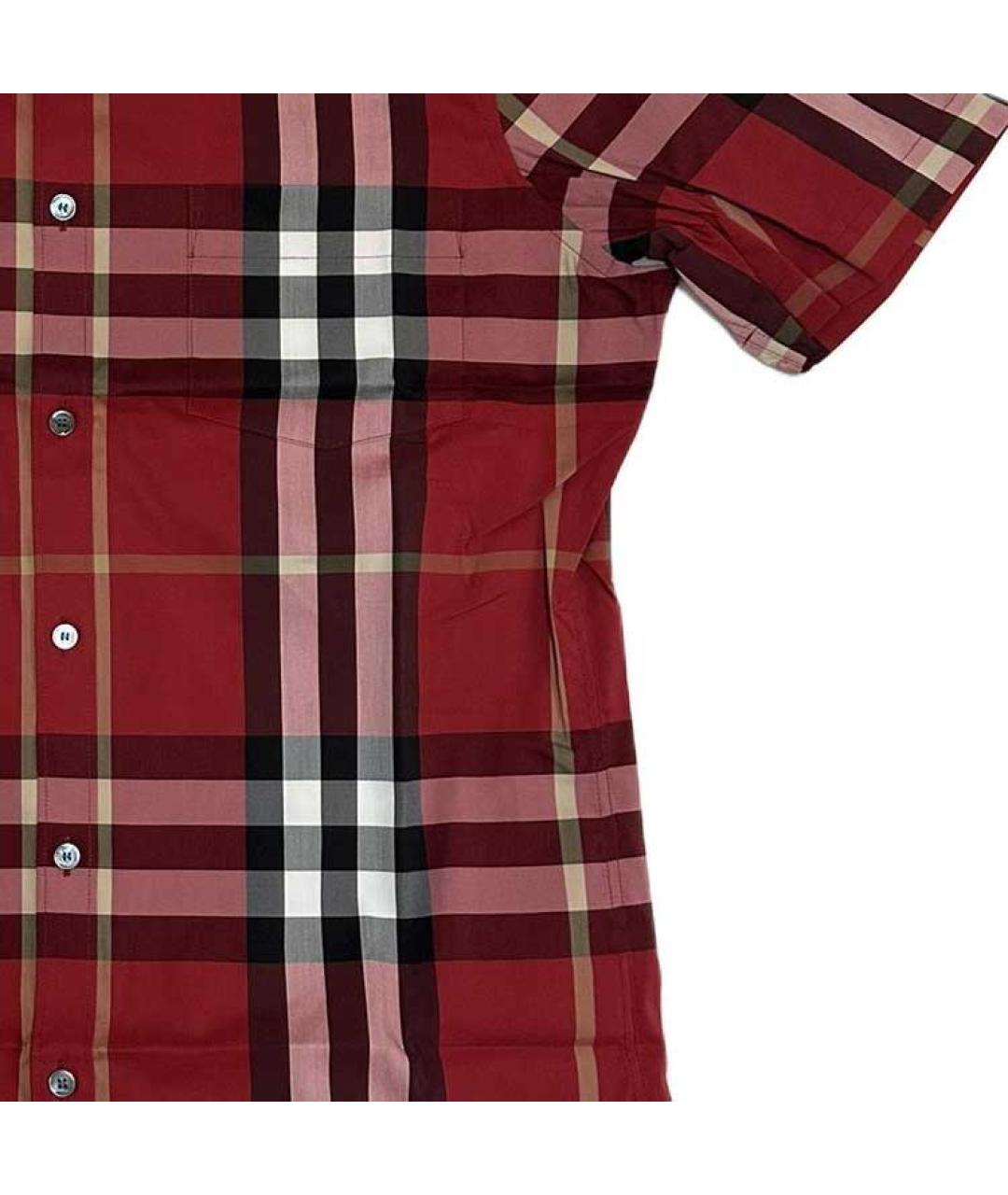 BURBERRY Красная хлопковая кэжуал рубашка, фото 2