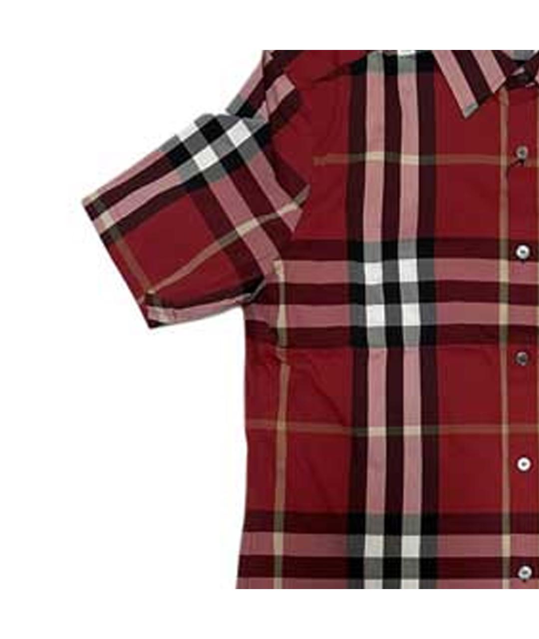 BURBERRY Красная хлопковая кэжуал рубашка, фото 4