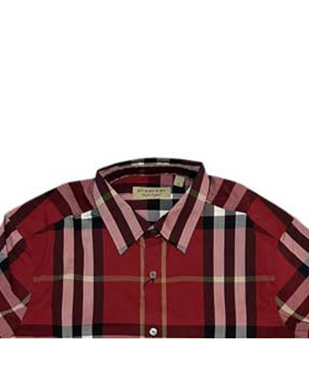 BURBERRY Красная хлопковая кэжуал рубашка, фото 3