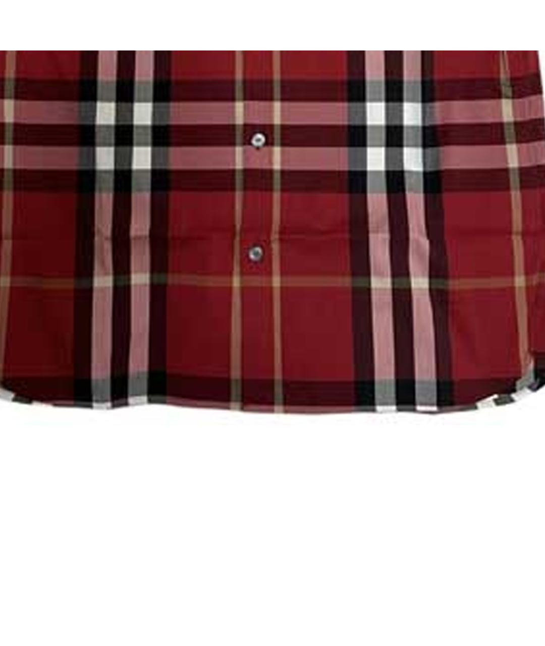 BURBERRY Красная хлопковая кэжуал рубашка, фото 5