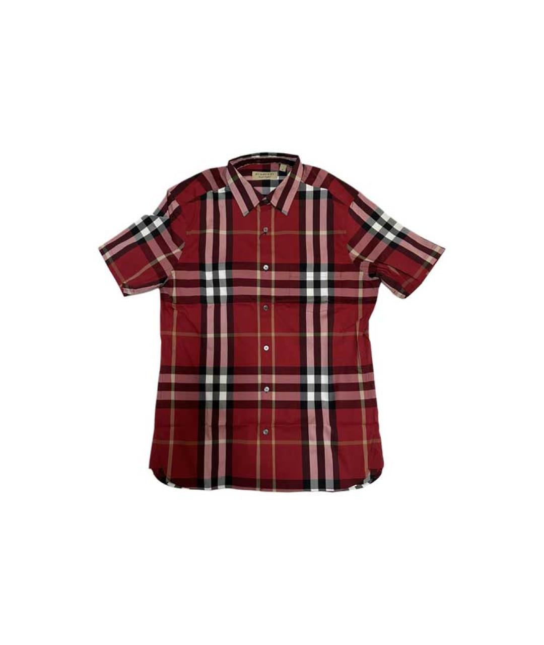 BURBERRY Красная хлопковая кэжуал рубашка, фото 6