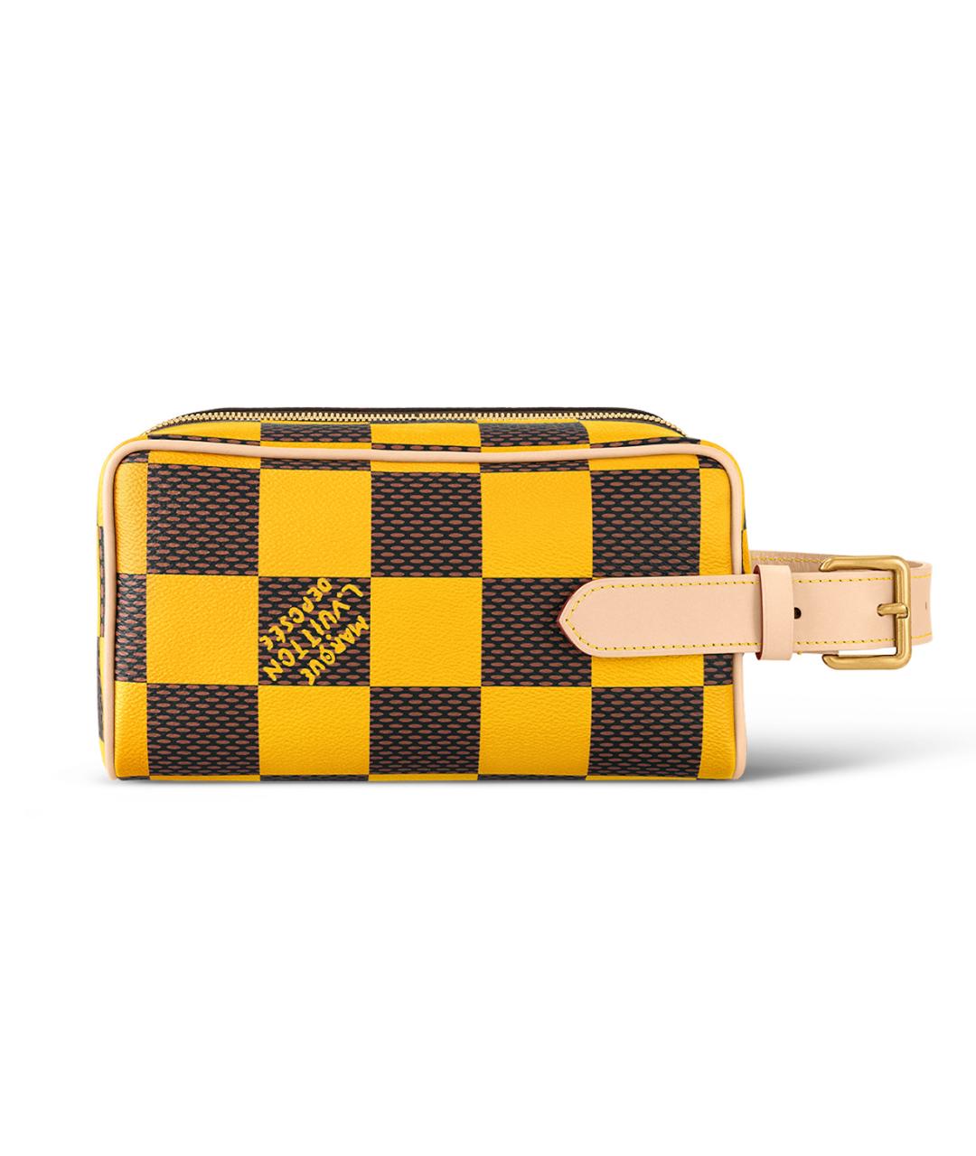 LOUIS VUITTON Желтая косметичка, фото 5