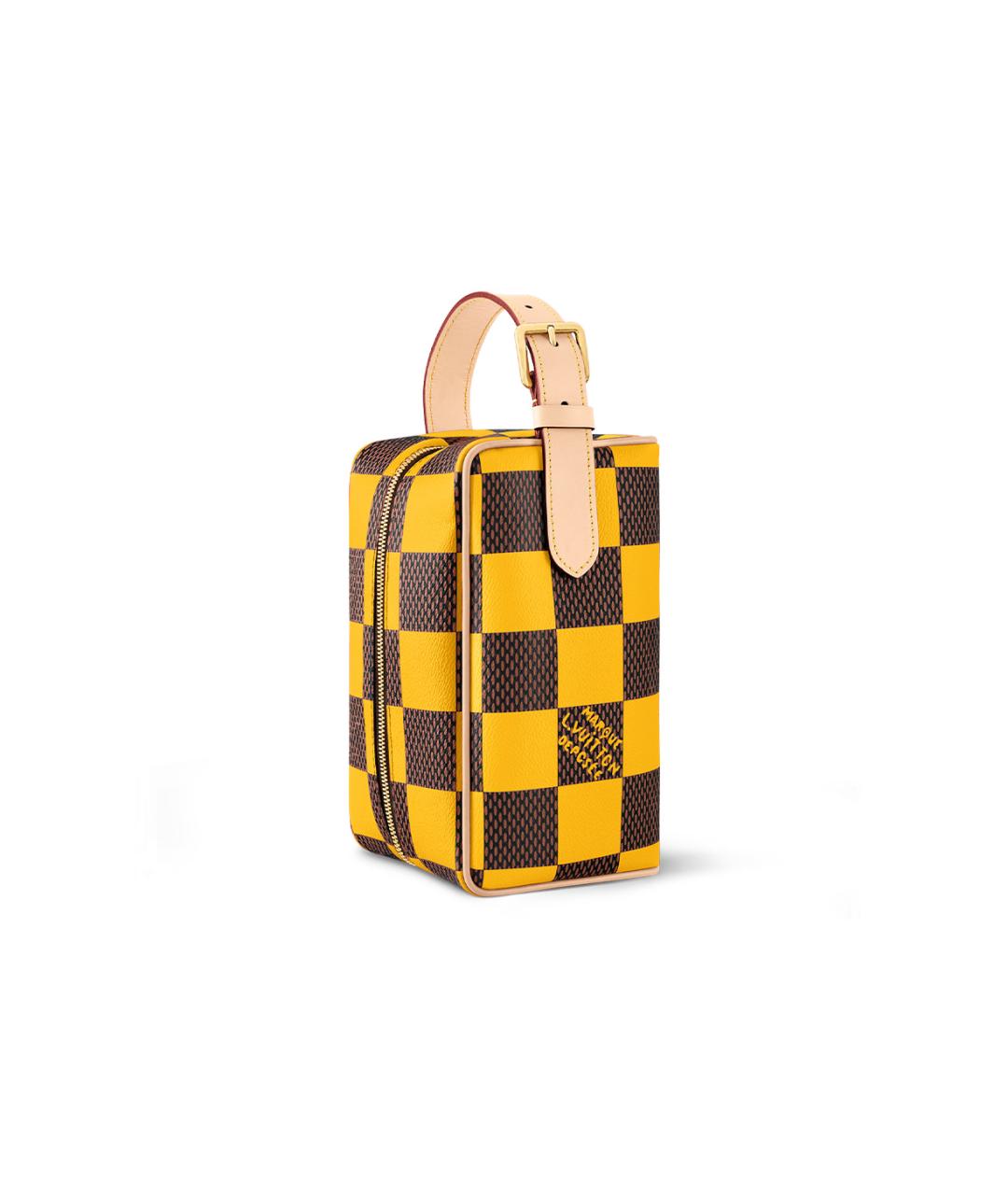 LOUIS VUITTON Желтая косметичка, фото 3