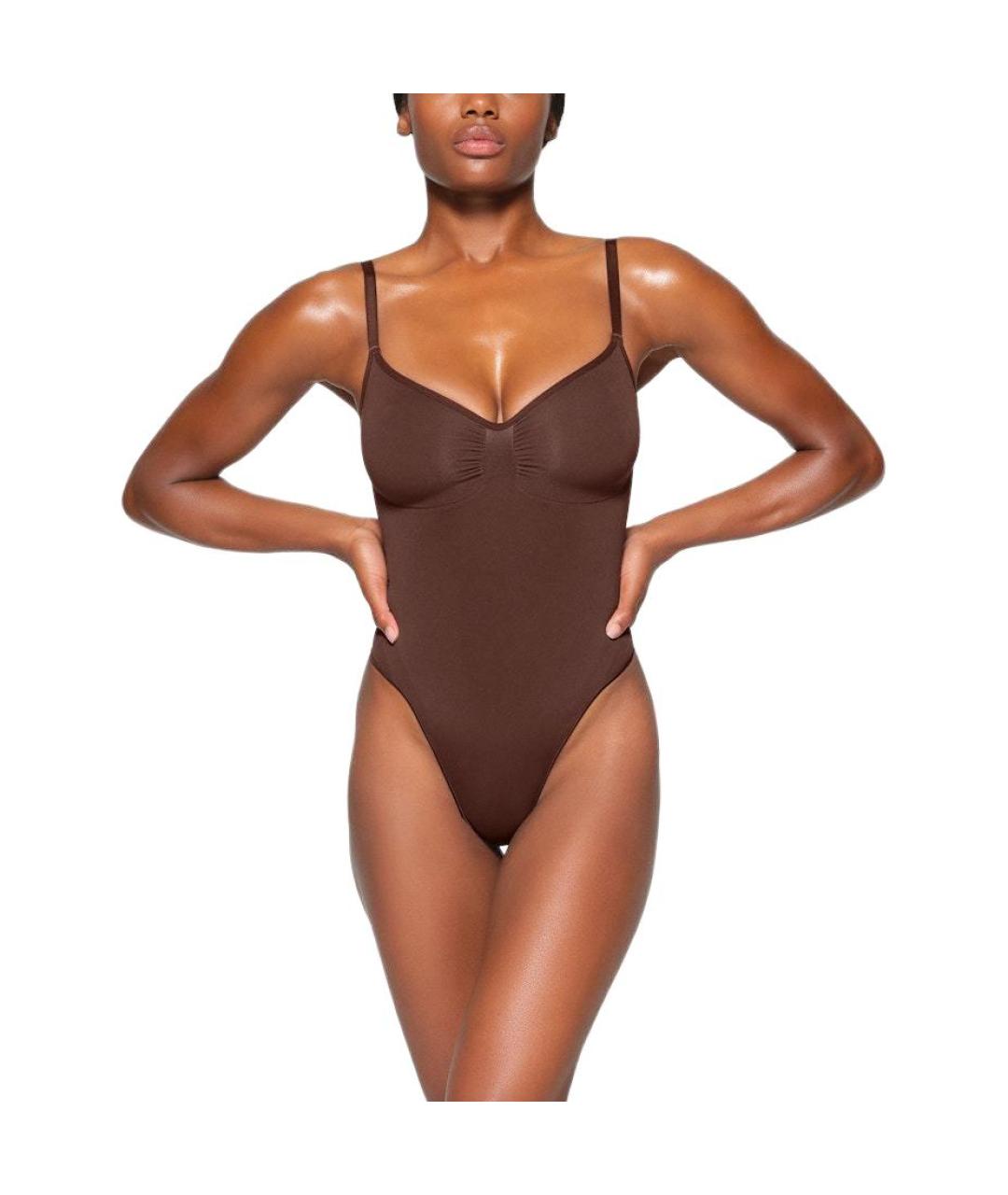 SKIMS Коричневое боди, фото 2