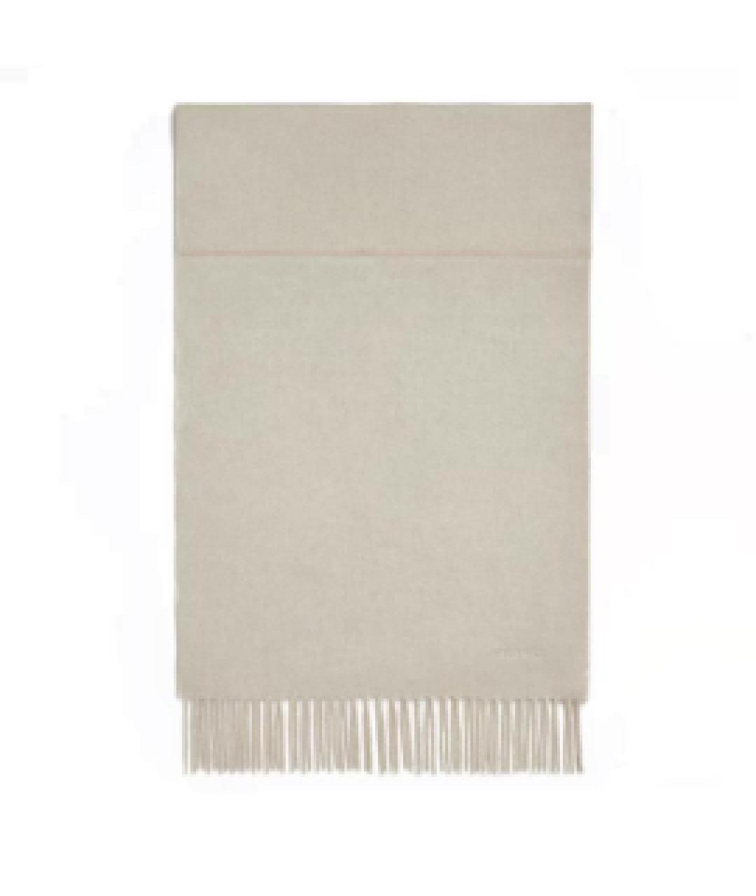 HERMES Бежевый кашемировый шарф, фото 1