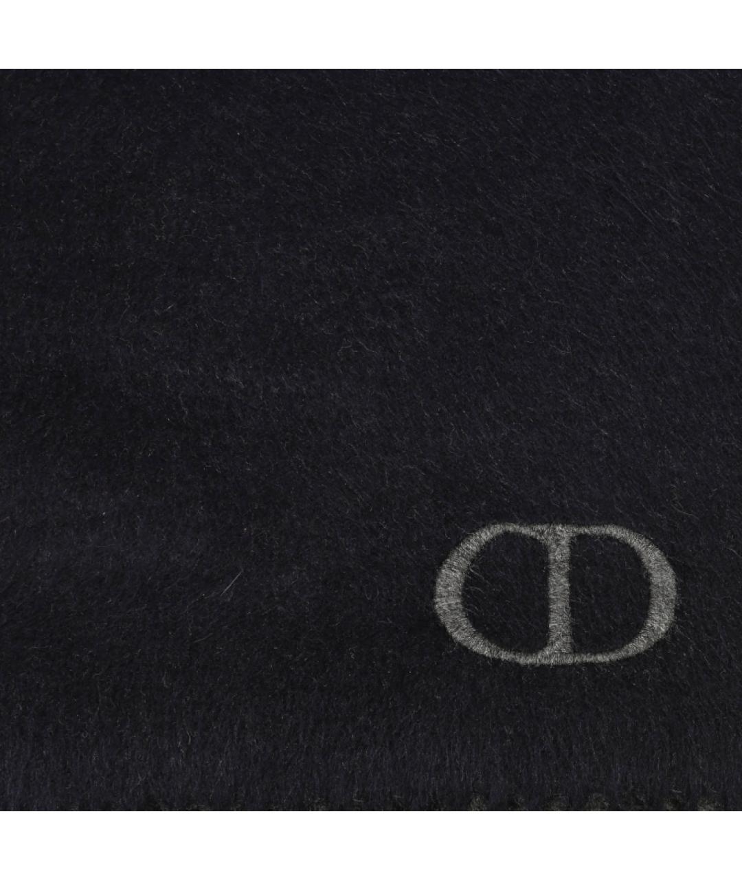 CHRISTIAN DIOR Темно-синий шелковый шарф, фото 3