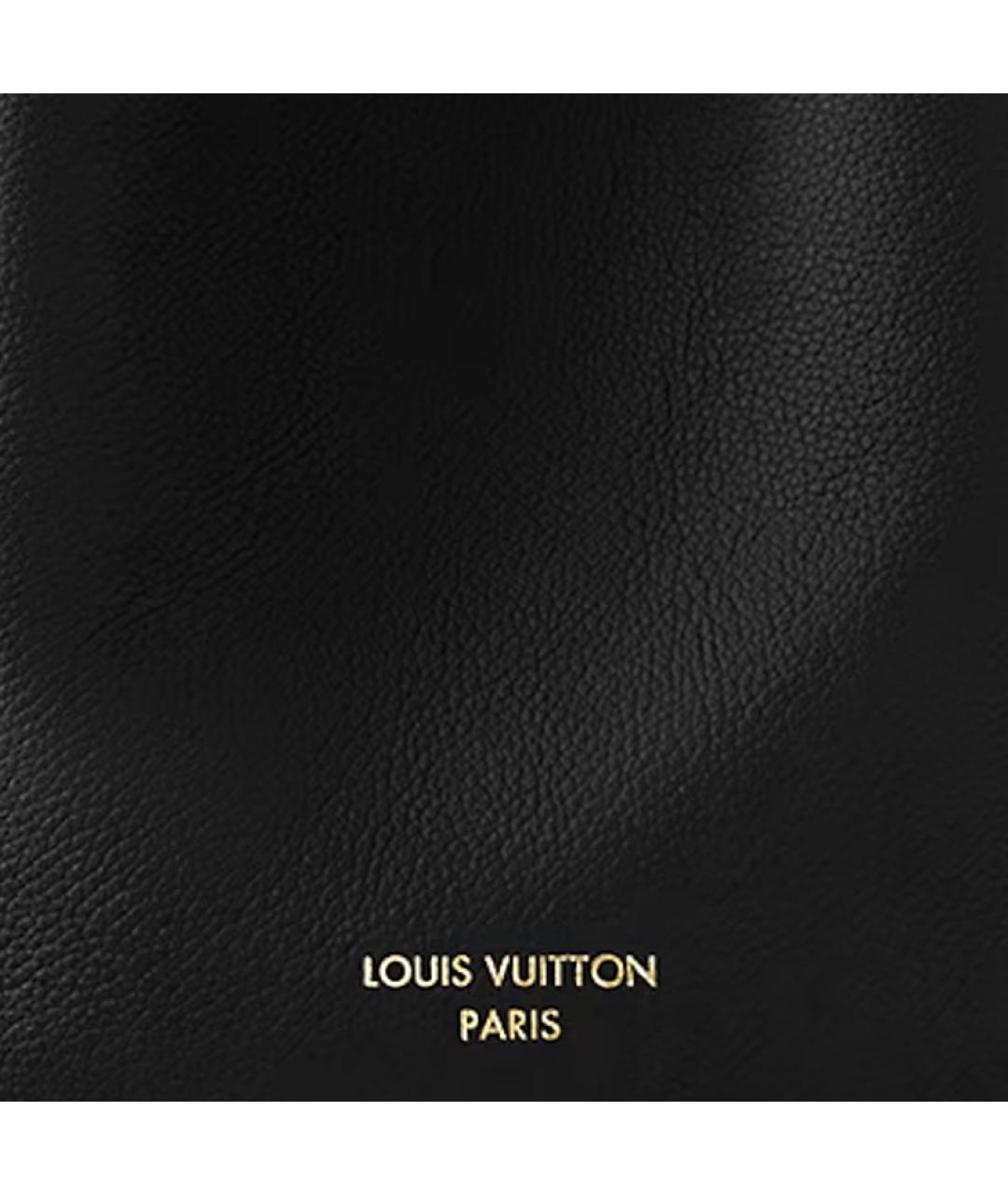 LOUIS VUITTON Черная кожаная сумка тоут, фото 4