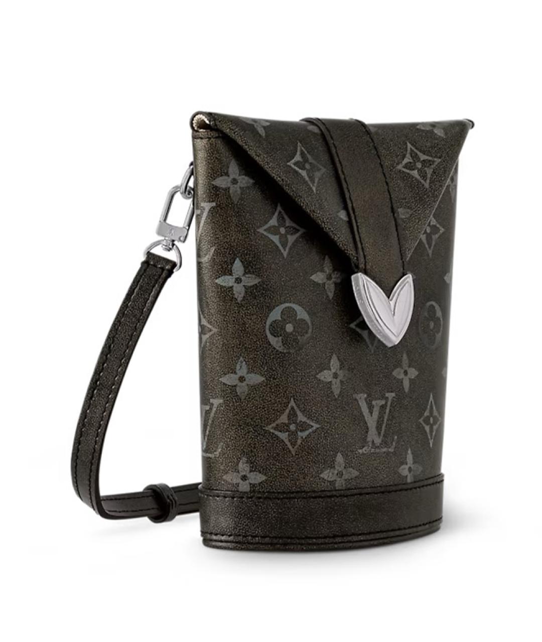 LOUIS VUITTON Коричневая кожаная сумка на плечо, фото 2