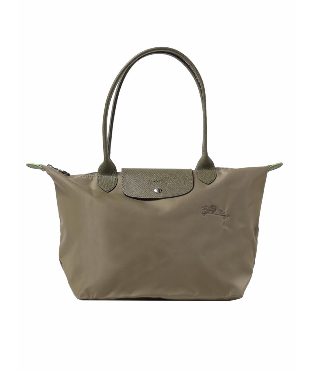 LONGCHAMP Зеленая тканевая сумка через плечо, фото 1
