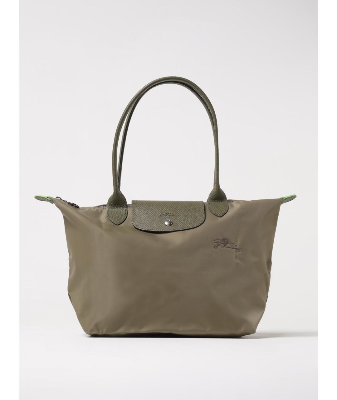 LONGCHAMP Зеленая тканевая сумка через плечо, фото 5