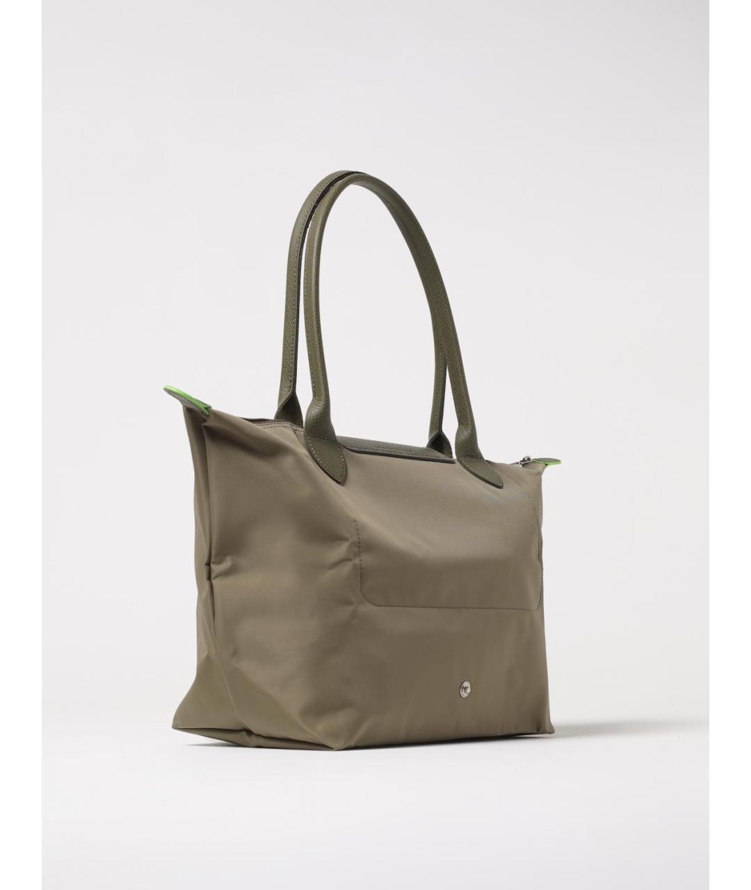 LONGCHAMP Зеленая тканевая сумка через плечо, фото 2