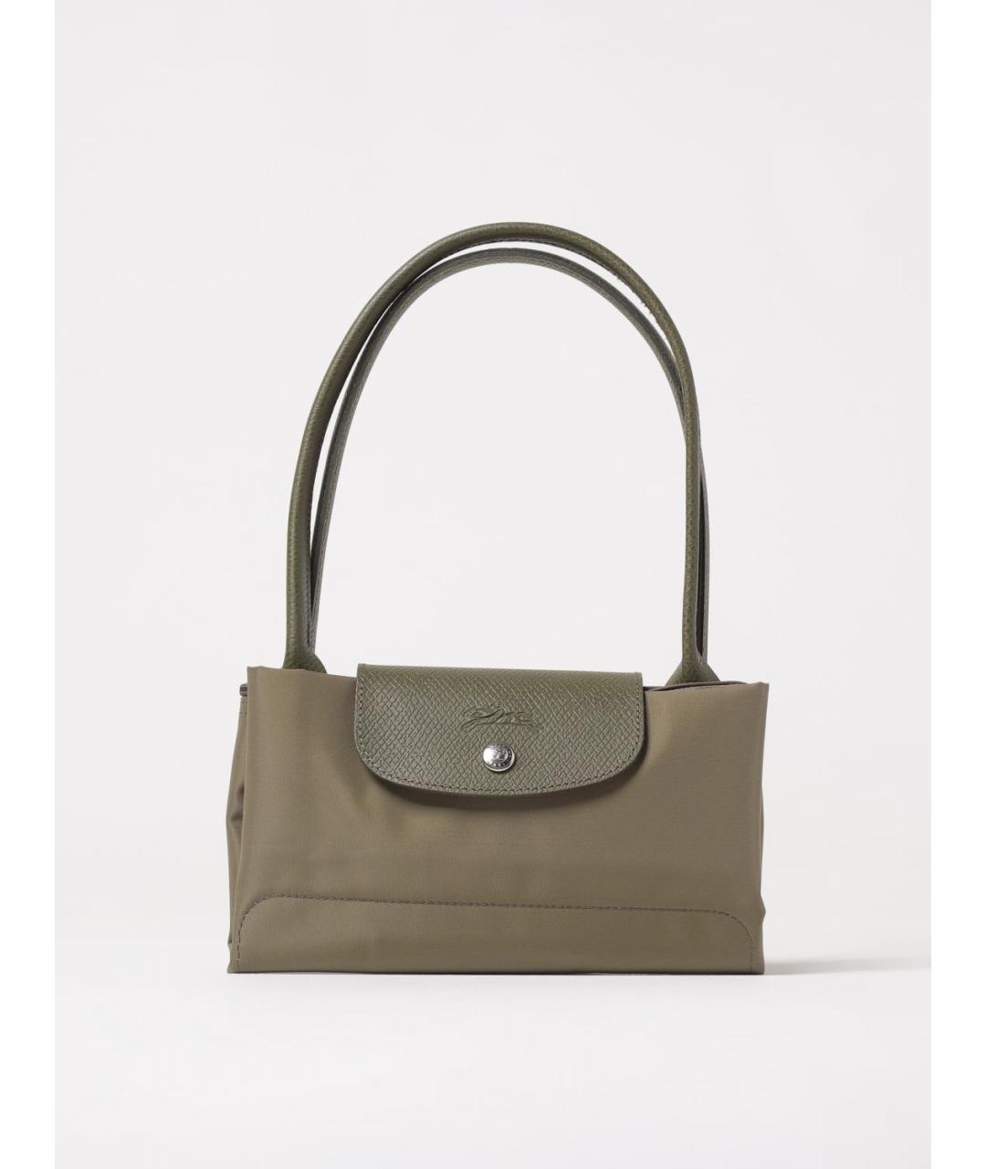 LONGCHAMP Зеленая тканевая сумка через плечо, фото 4