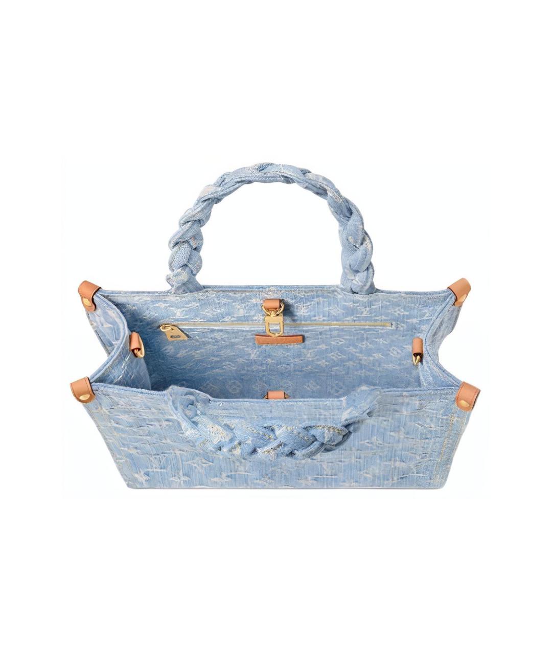 LOUIS VUITTON Голубая деним сумка тоут, фото 4
