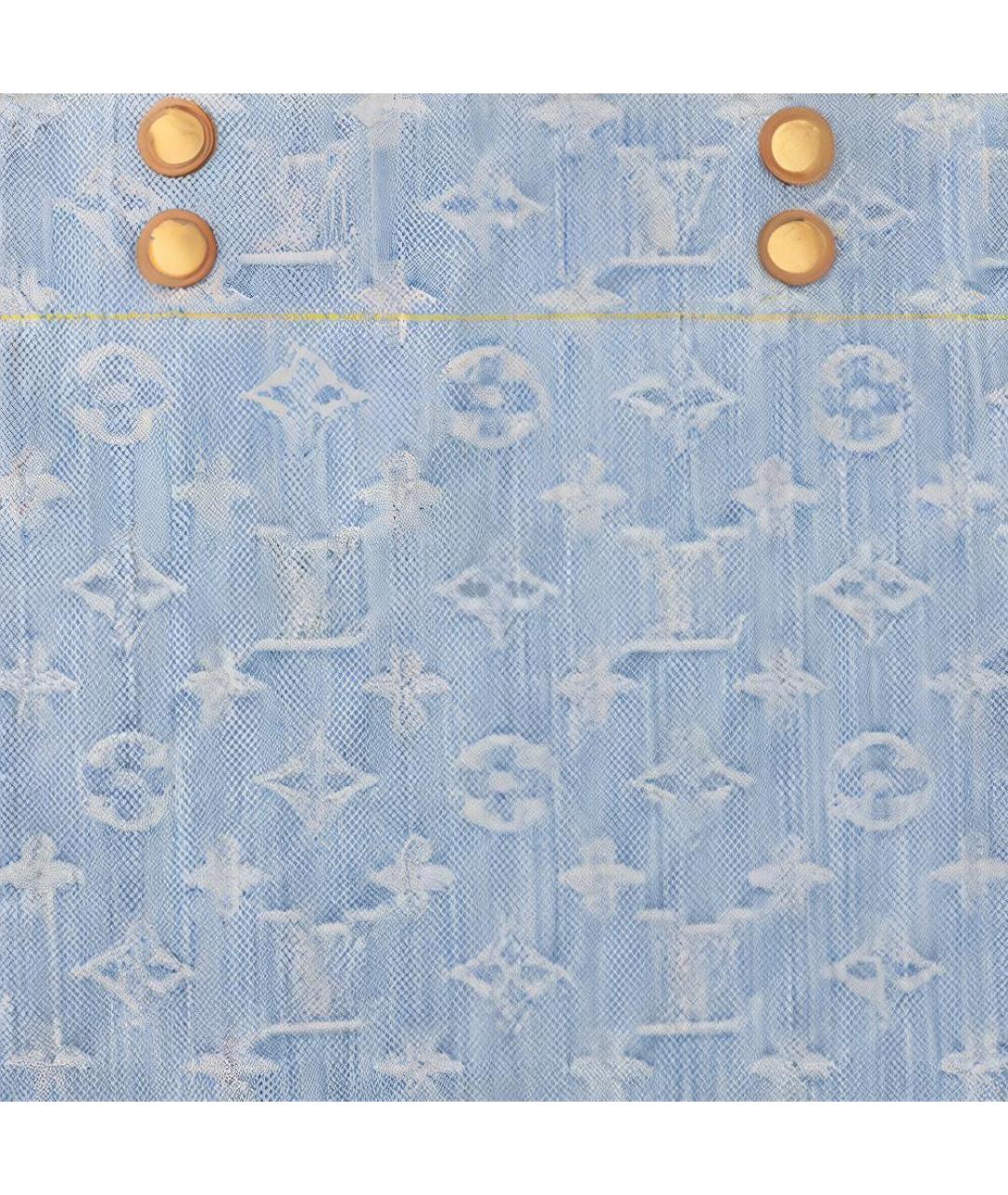 LOUIS VUITTON Голубая деним сумка тоут, фото 5