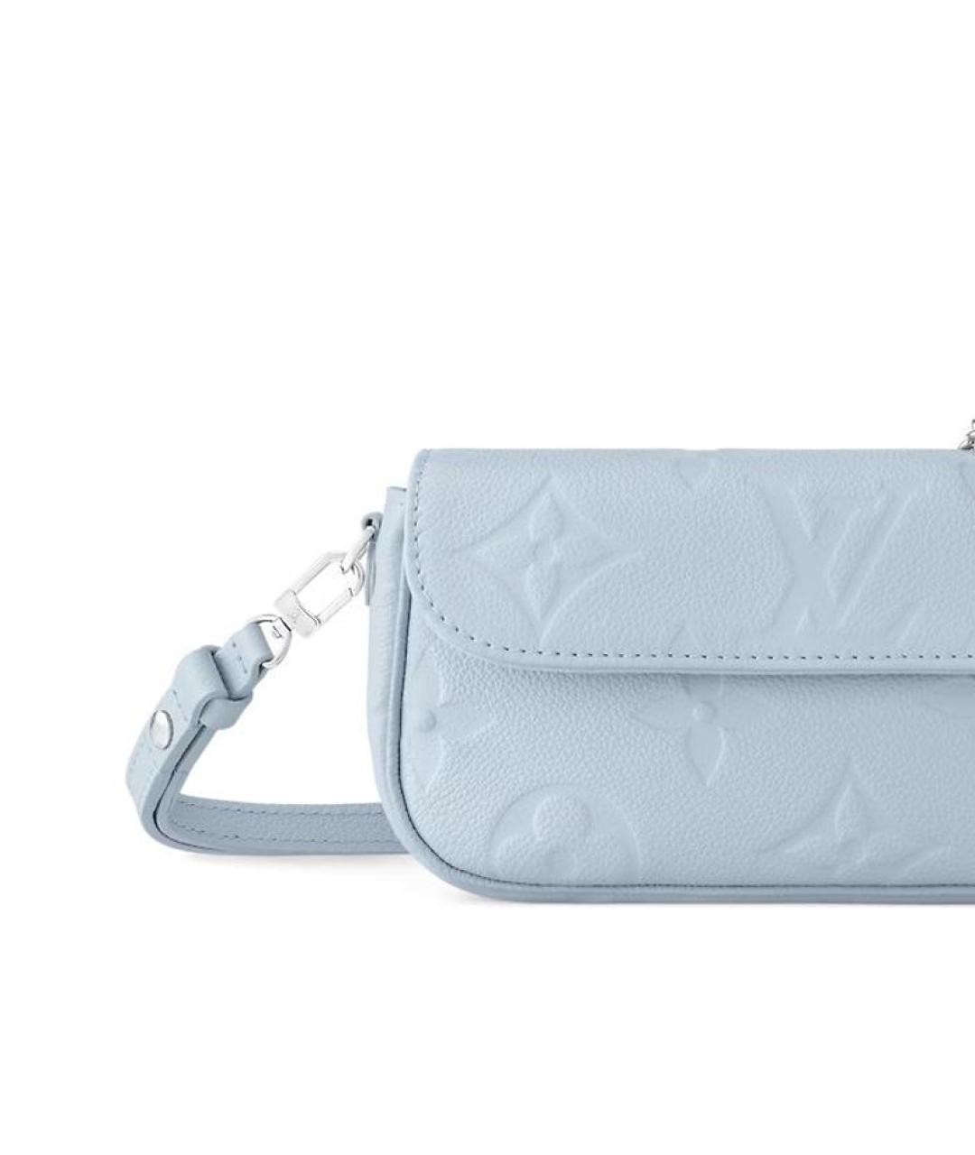 LOUIS VUITTON Голубая кожаная сумка через плечо, фото 4