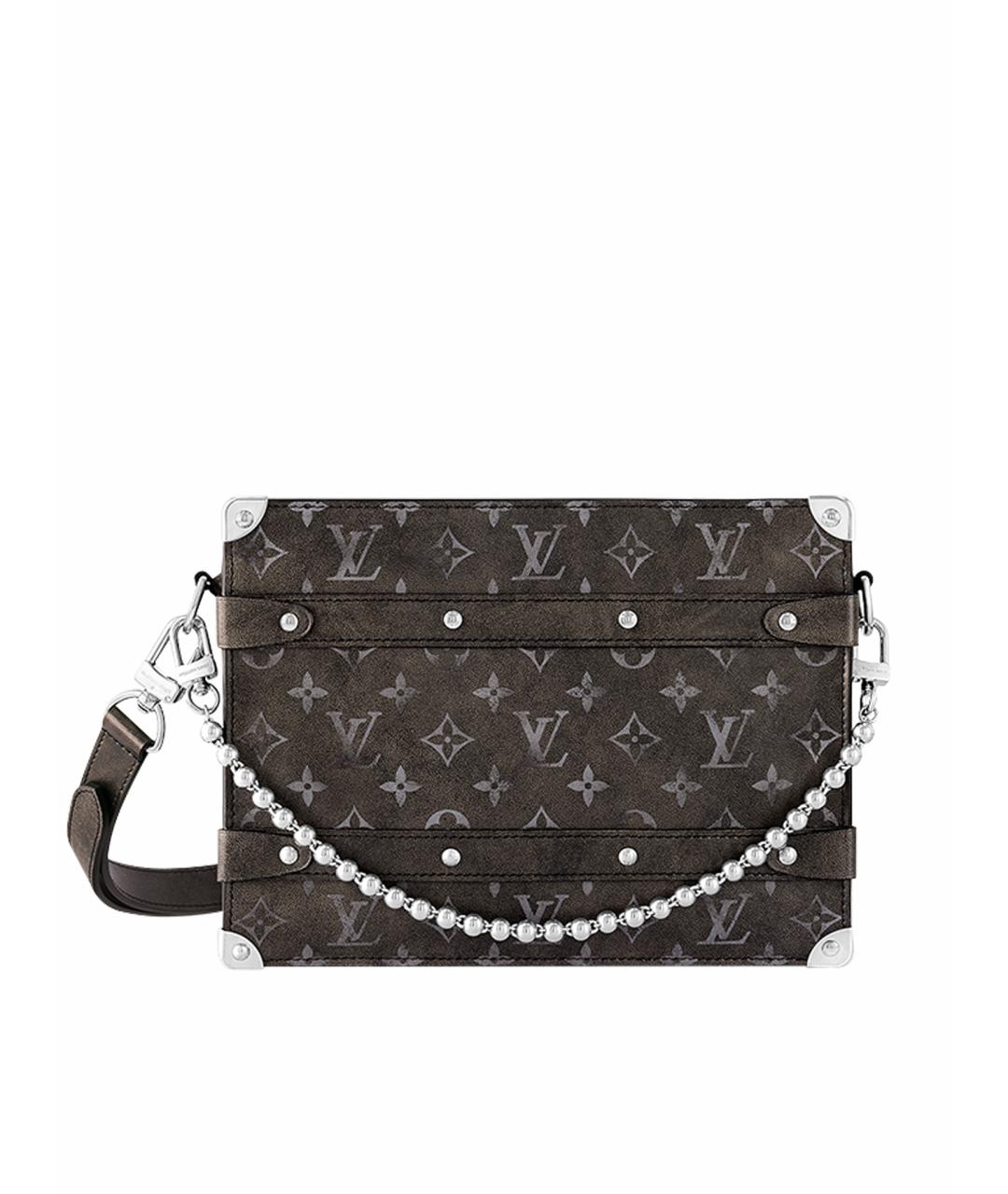 LOUIS VUITTON Коричневая кожаная сумка на плечо, фото 1