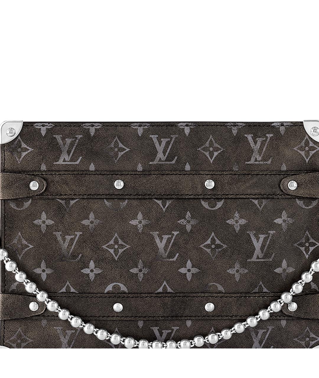 LOUIS VUITTON Коричневая кожаная сумка на плечо, фото 4