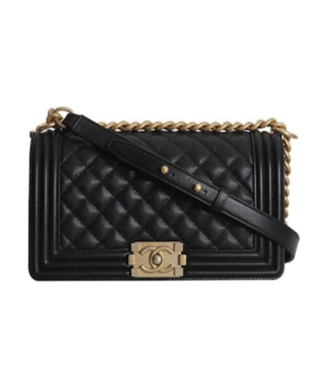 CHANEL Черная кожаная сумка через плечо, фото 4