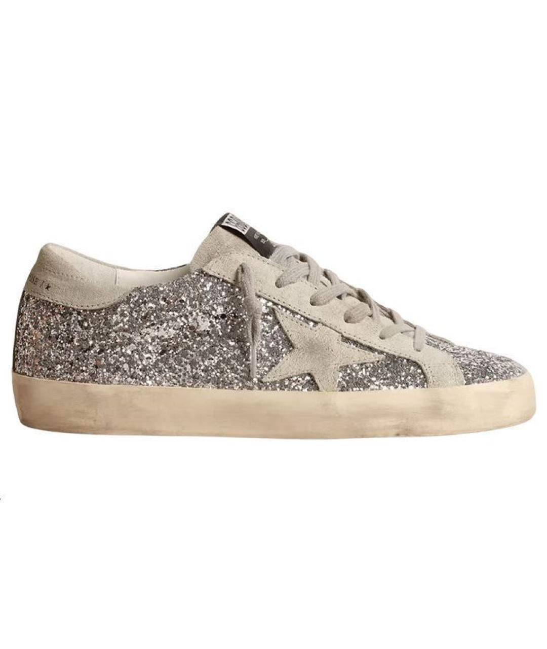 GOLDEN GOOSE DELUXE BRAND Серебряные кеды, фото 1