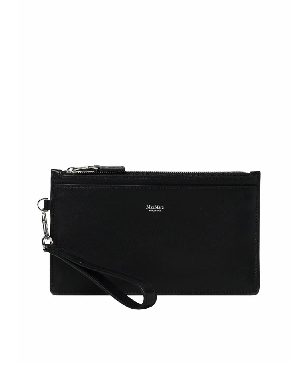 MAX MARA Черный кожаный кошелек, фото 1
