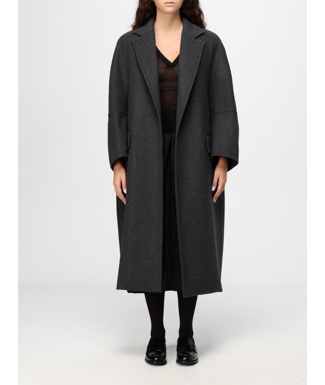 MAX MARA Серое шерстяное пальто, фото 2