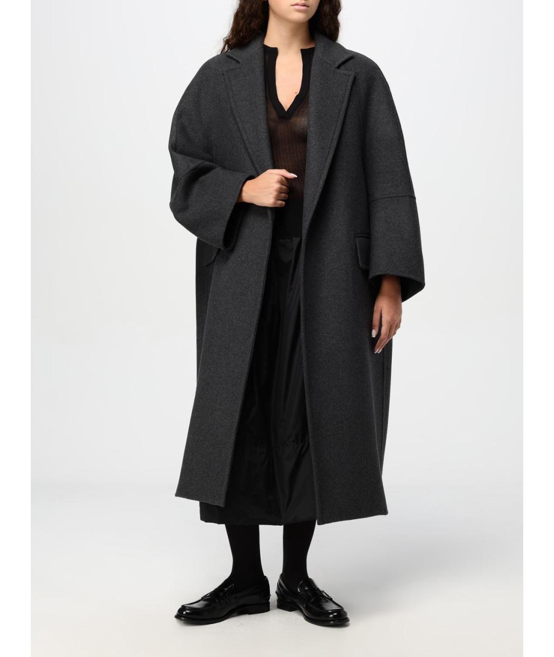 MAX MARA Серое шерстяное пальто, фото 3